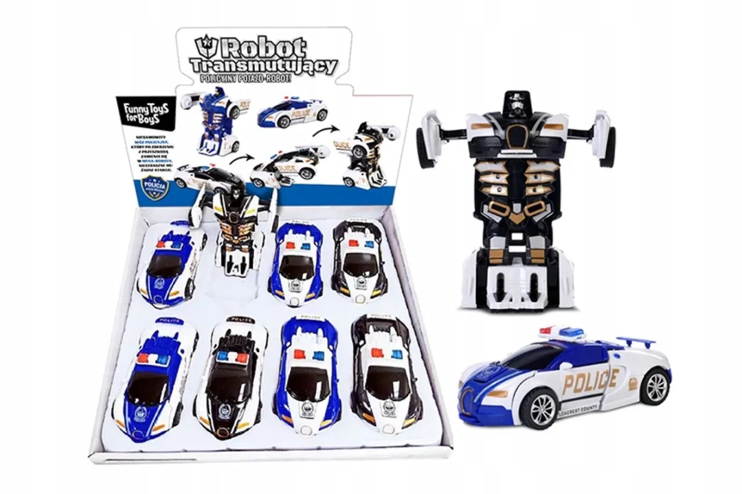 Politieauto Robot transformeerbaar speelgoed voor jongens