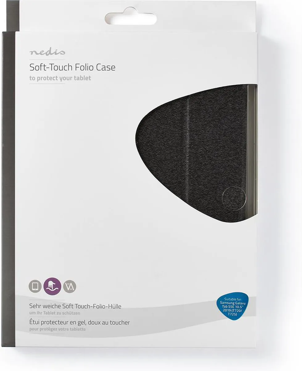 Nedis Galaxy Tab S5E 10.5" Folio Case TCVR10002GY - Grijs/Zwart