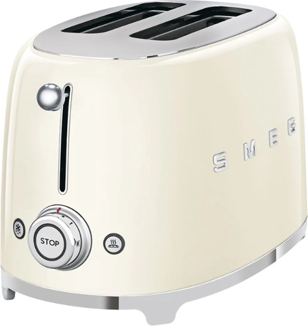 Smeg TSF01CREU Broodrooster - 2x2 - 950W - Crème - afbeelding 6 van 6