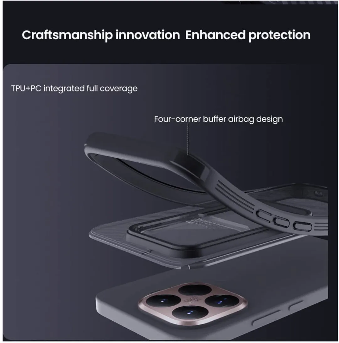 Nillkin CamShield Hoesje Xiaomi 15T Pro - Camera Slider - Transparant Zwart