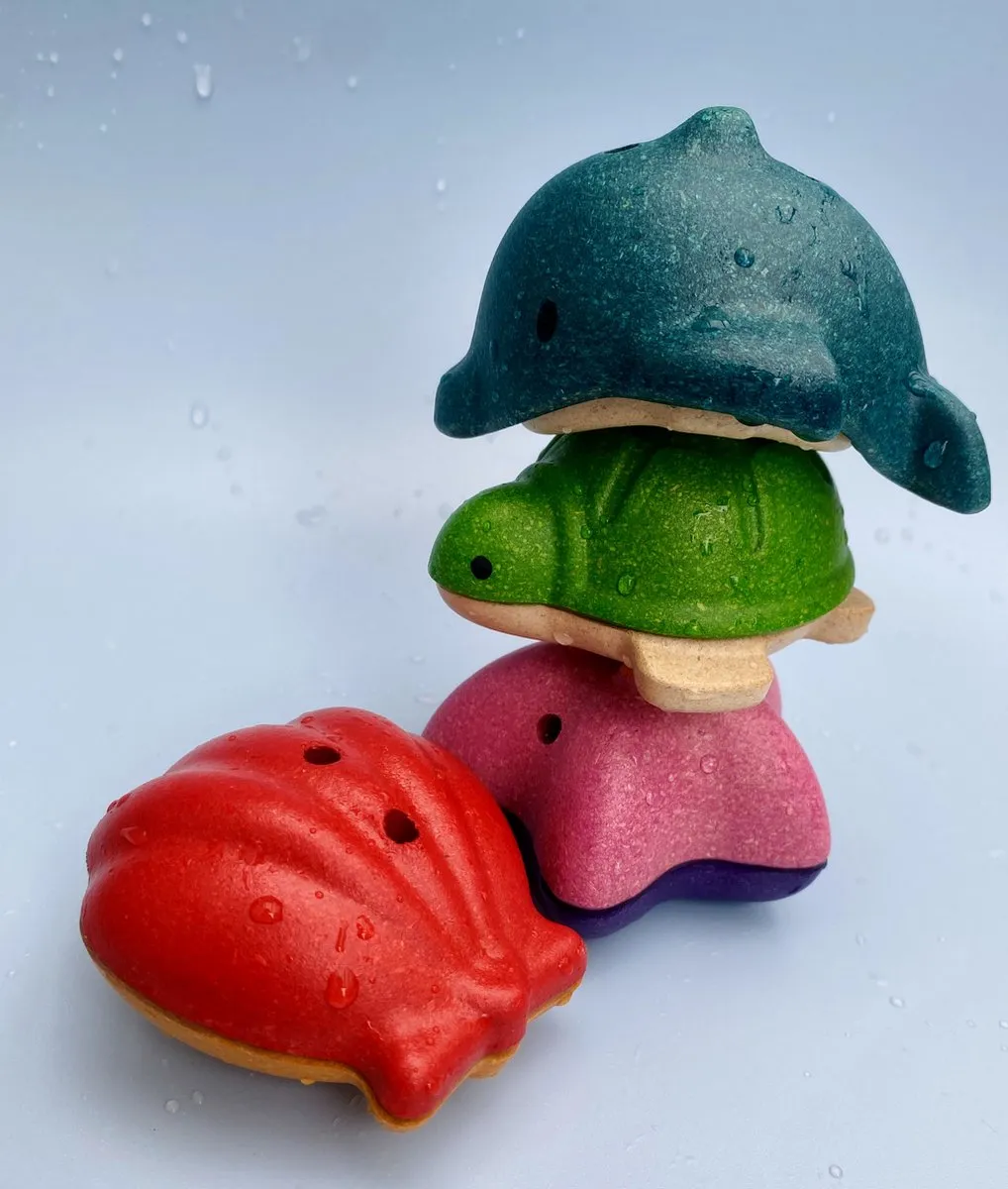 Plantoys Zeeleven Houten Badset 5658 - Meerkleurig