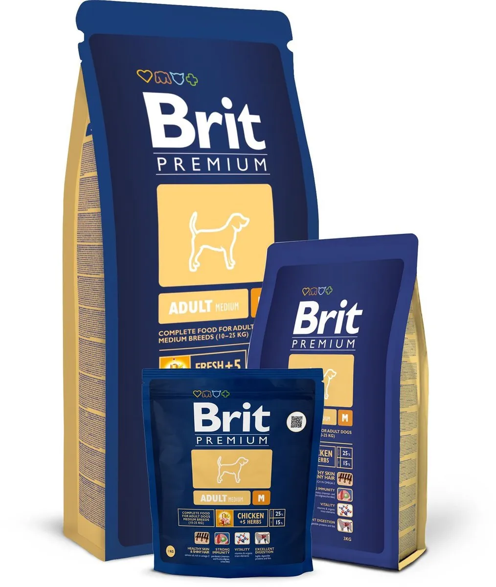 Brit Premium Adult Medium Hondenvoer 15kg