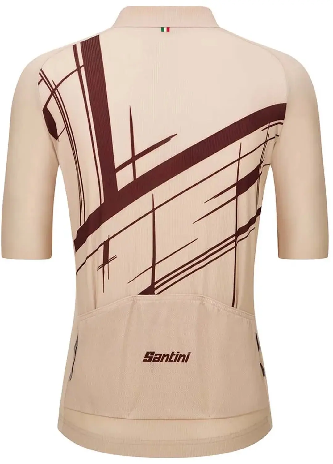 Santini Sketch Fietsshirt Korte Mouw - Beige - M - afbeelding 2 van 3