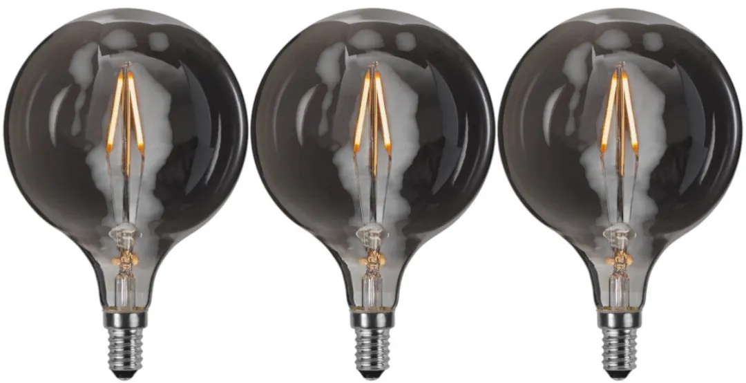Star Trading G95 Rookglas E14 1.5W Super Warm Wit - 3 Stuks