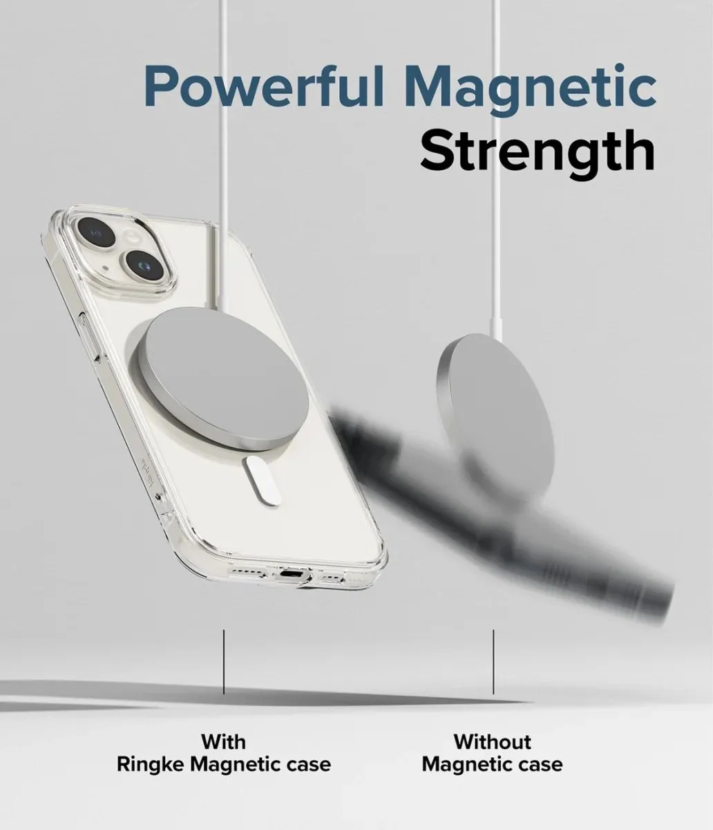 Ringke Fusion Magnetic iPhone 15 Hoesje - MagSafe - Transparant