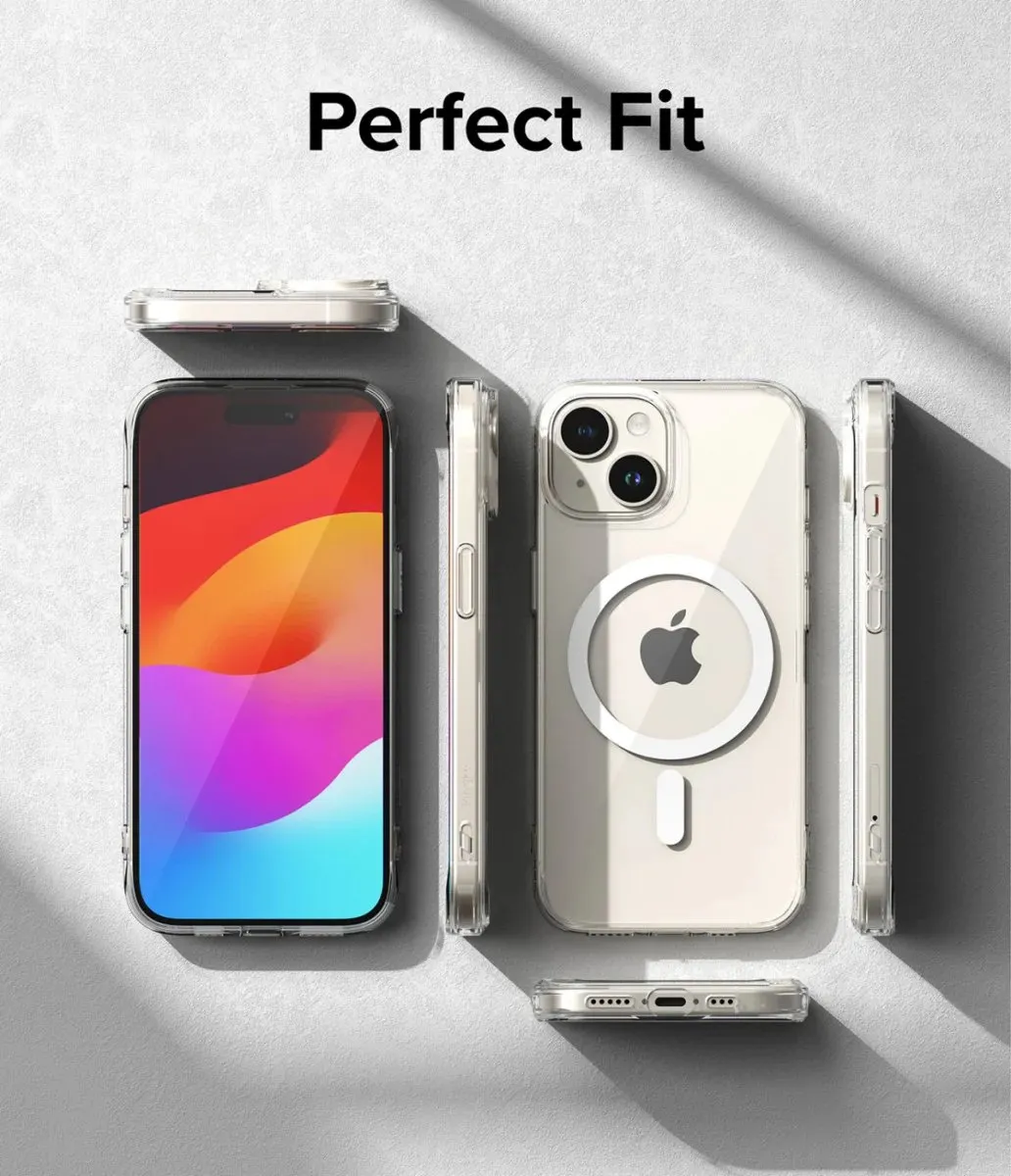 Ringke Fusion Magnetic iPhone 15 Hoesje - MagSafe - Transparant - afbeelding 6 van 6
