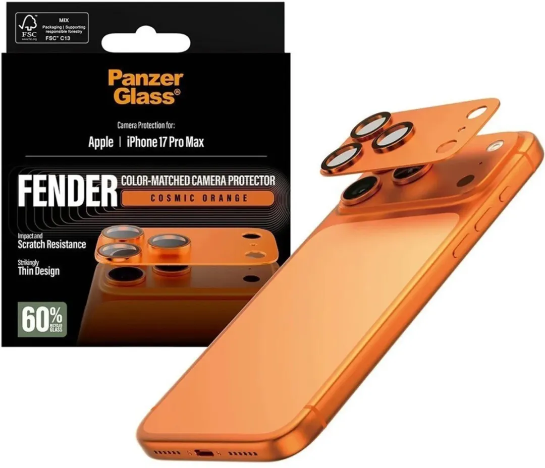 PanzerGlass FENDER PG58205 iPhone 17 Pro Max Camera Protector - Cosmic Orange