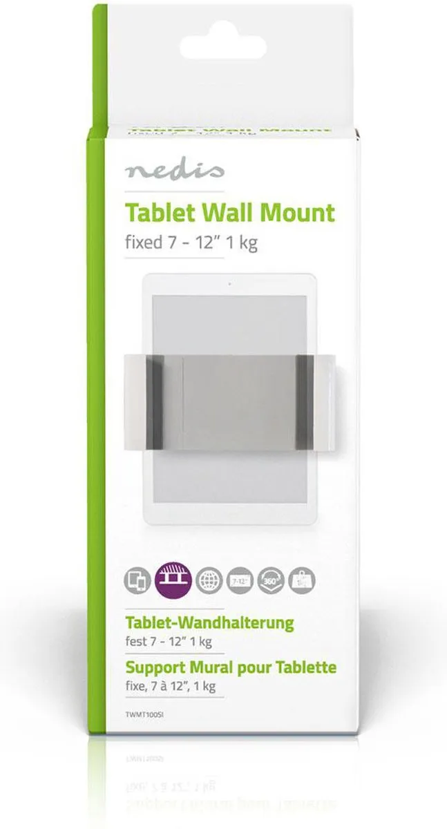 Nedis Tablethouder TWMT100SI - 7-12" - Wandmontage - Wit