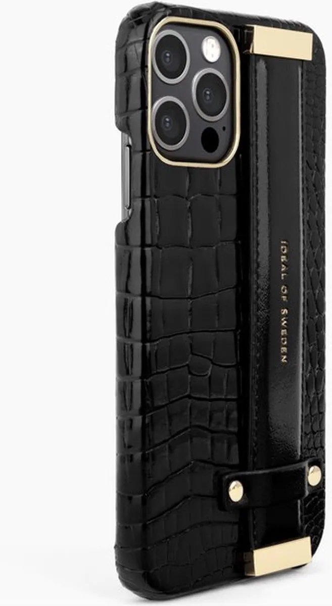 iDeal of Sweden Statement Case Strap Handle iPhone 12/12 Pro - 3 Pasjes - Zwart