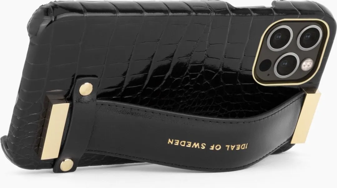 iDeal of Sweden Statement Case Strap Handle iPhone 12/12 Pro - 3 Pasjes - Zwart