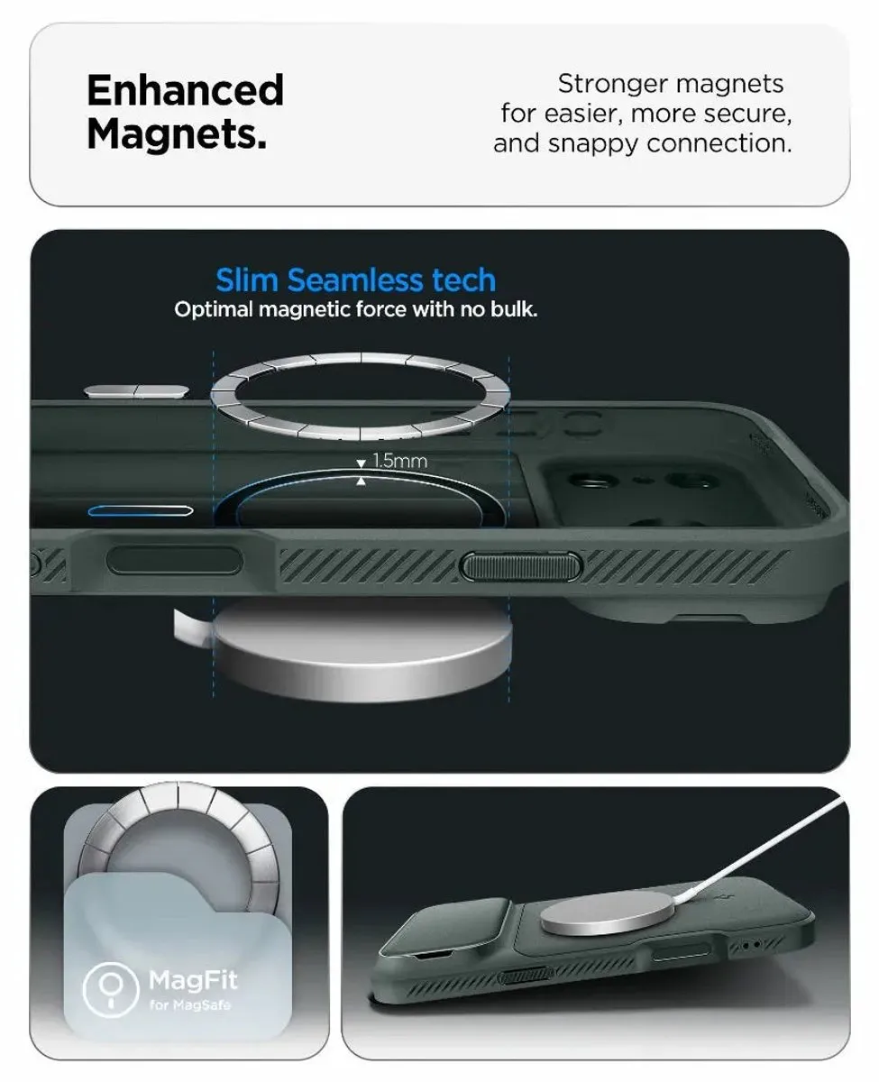 Spigen Optik Armor MagSafe iPhone 17 Pro - Abyss Green - 1 Pasje