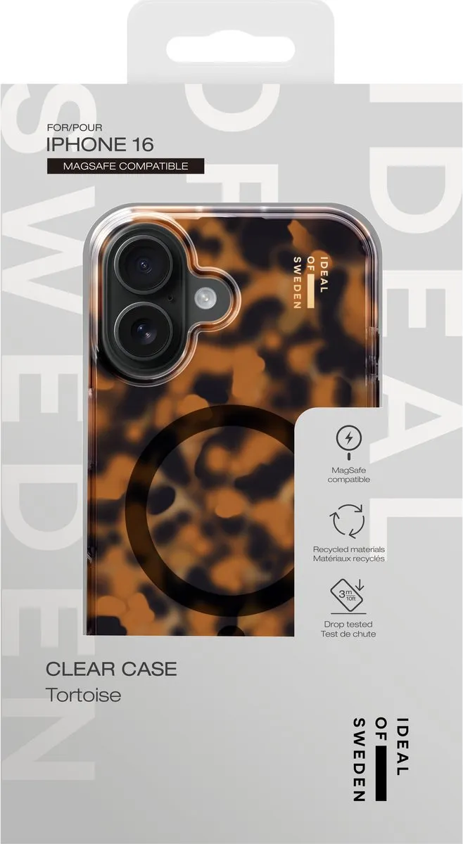 iDeal of Sweden Clear Case iPhone 16 - Tortoise - MagSafe