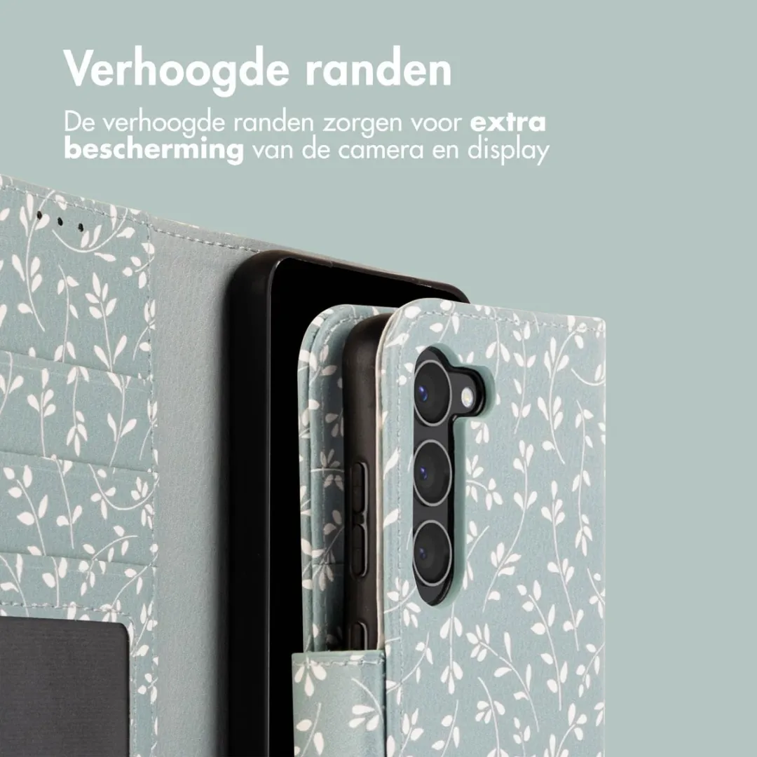 Imoshion Hoesje Samsung Galaxy S23 Smoke Green Flowers - 3 Pasjes