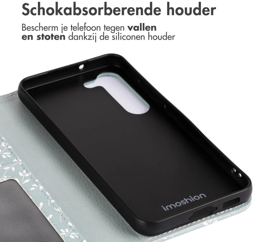 Imoshion Hoesje Samsung Galaxy S23 Smoke Green Flowers - 3 Pasjes