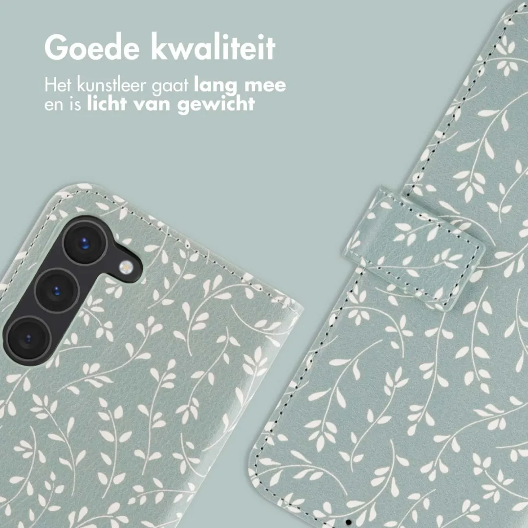Imoshion Hoesje Samsung Galaxy S23 Smoke Green Flowers - 3 Pasjes
