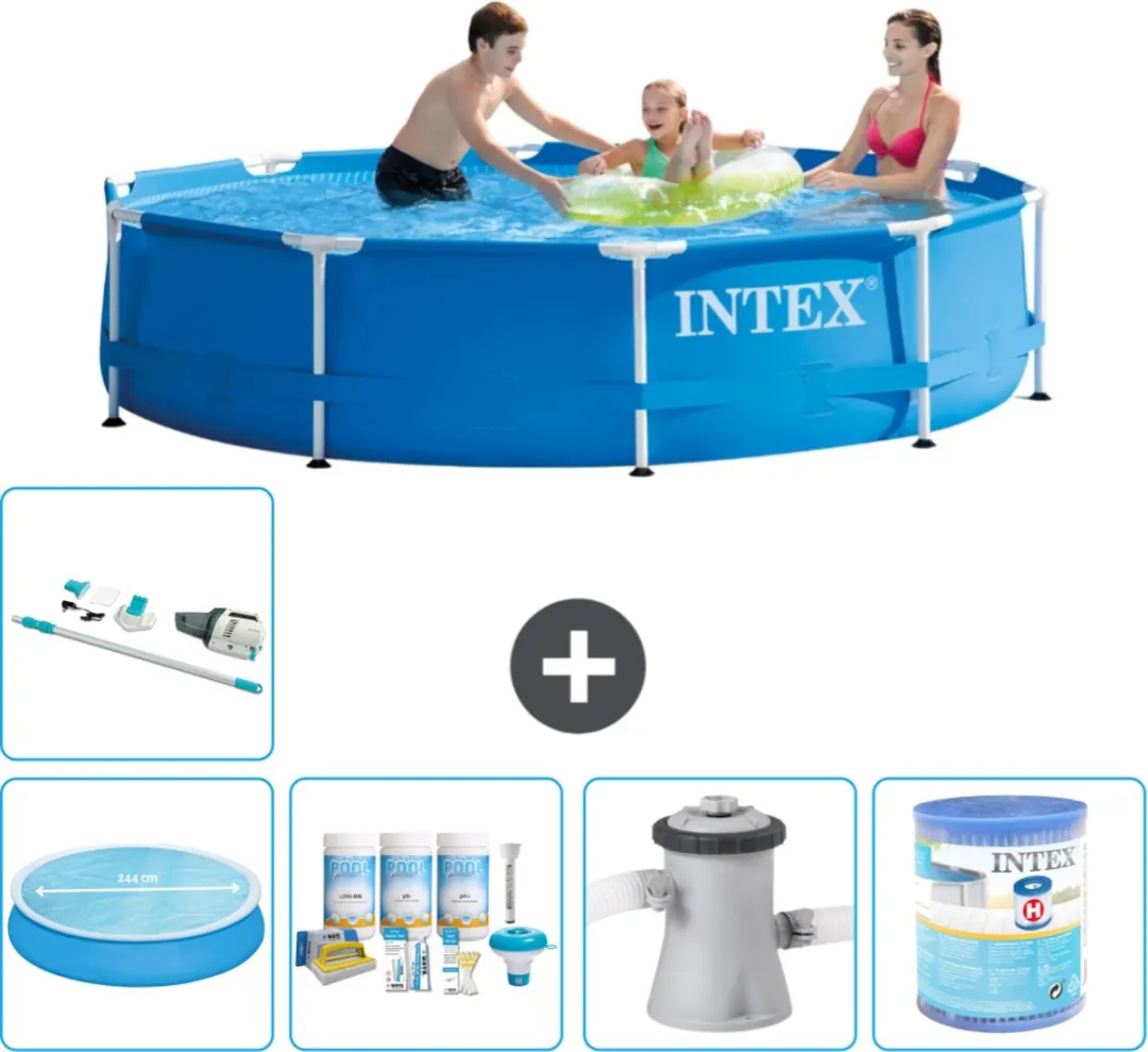 Intex 28200NP-Blauw Rond Frame Zwembad 305cm - Blauw