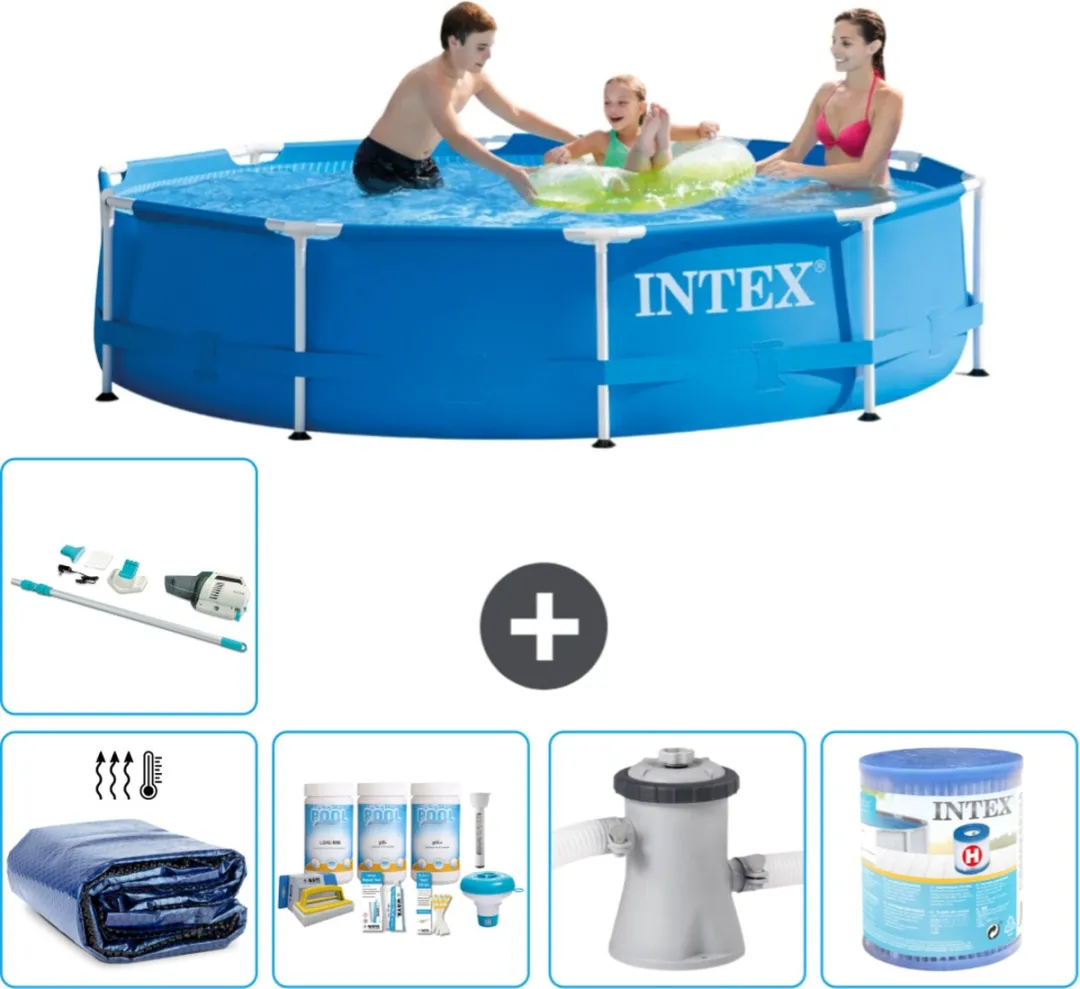 Intex 28200NP-Blauw Rond Frame Zwembad 305cm - Blauw