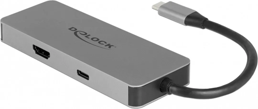 Delock 87743 USB-C Docking Station - 4K HDMI/SD - Grijs