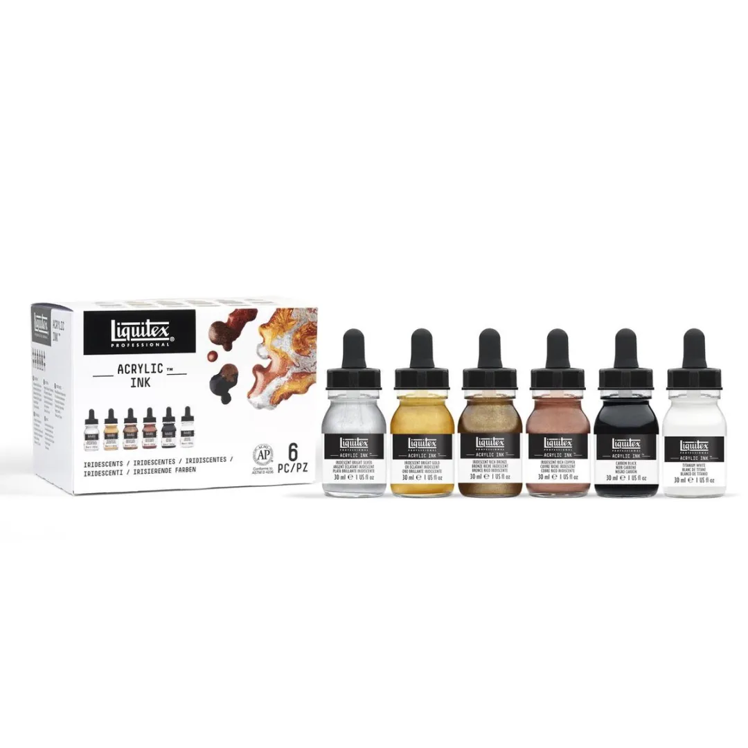 Liquitex Professional Acrylic Ink Iridescent Set - 6x30ml