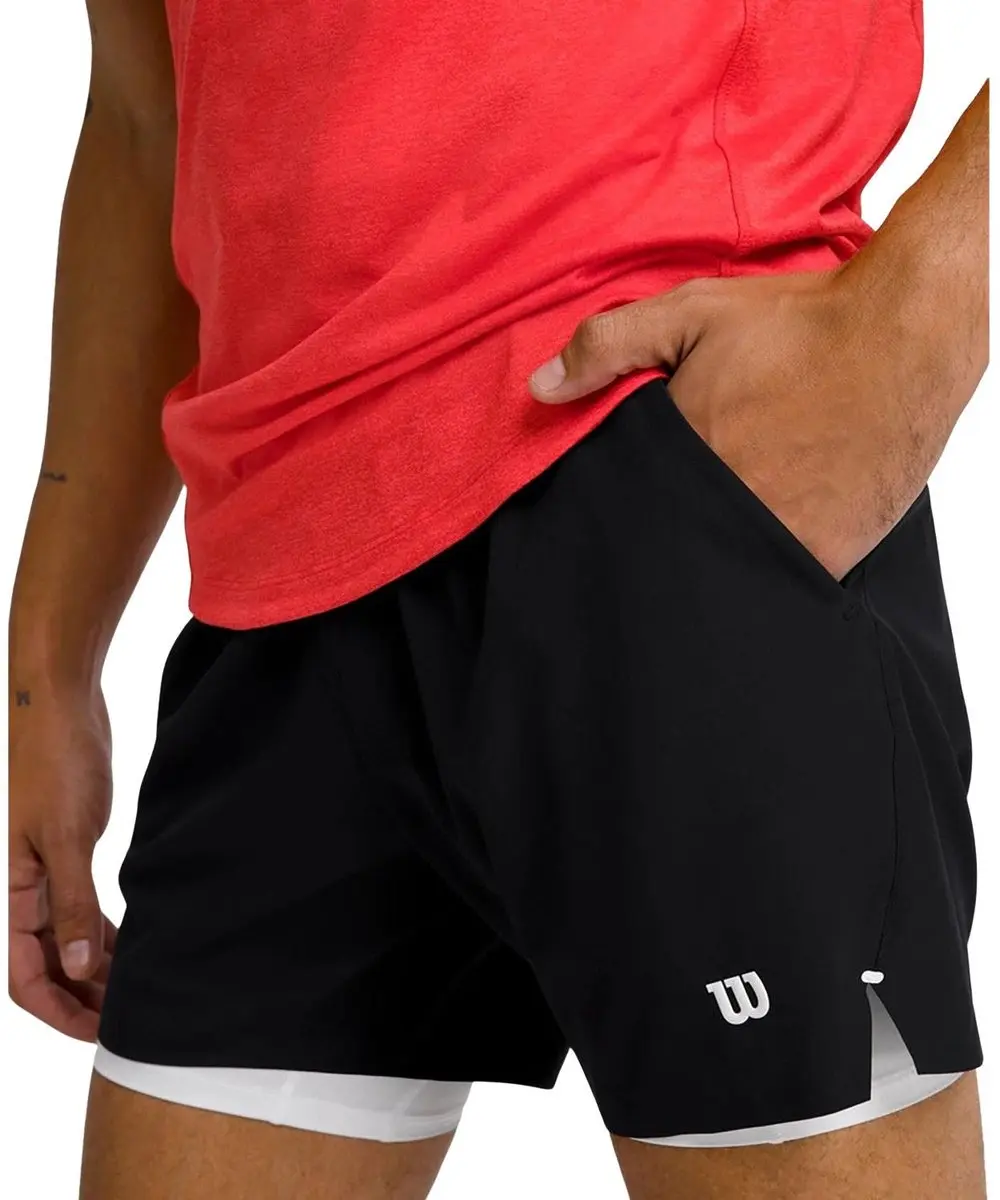 Wilson Tournament Short V2 7" Unlined - Zwart - afbeelding 6 van 6