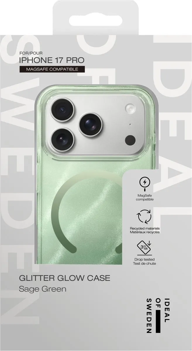 iDeal of Sweden Clear Case iPhone 17 Pro - Sage Green - MagSafe
