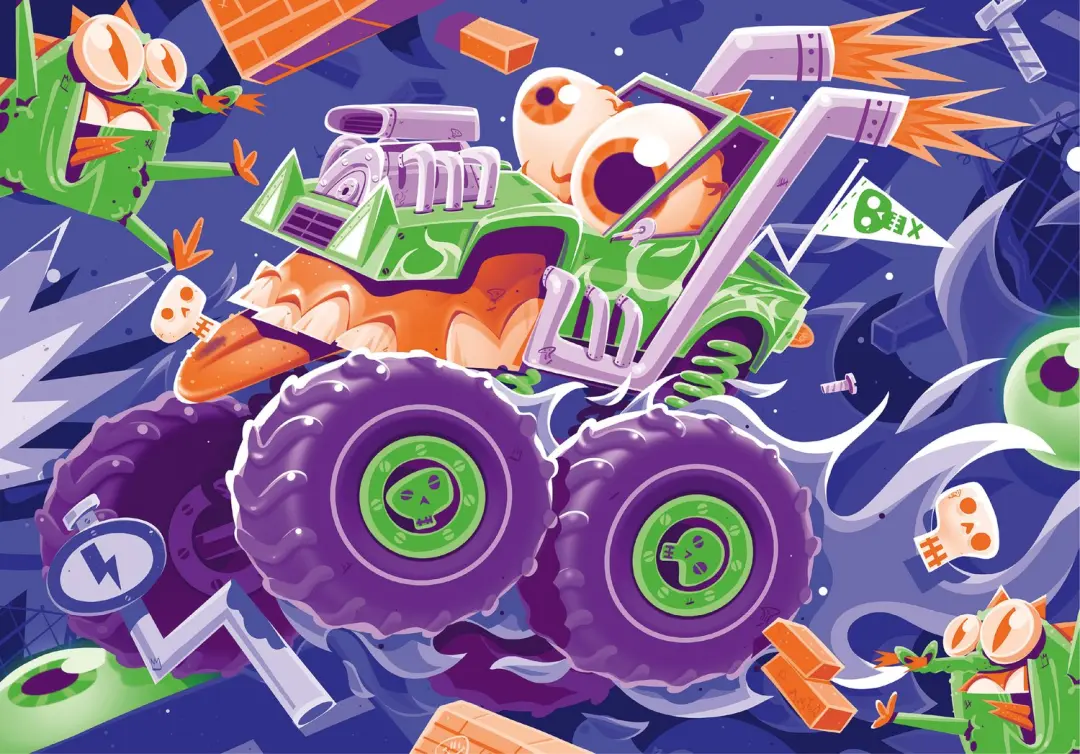 Ravensburger Monster Trucks Puzzel 2x24 Stukjes - afbeelding 6 van 6