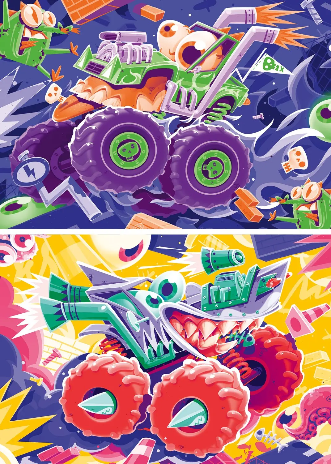 Ravensburger Monster Trucks Puzzel 2x24 Stukjes - afbeelding 3 van 6