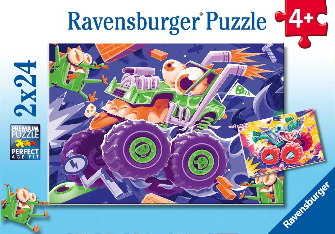 Ravensburger Monster Trucks Puzzel 2x24 Stukjes