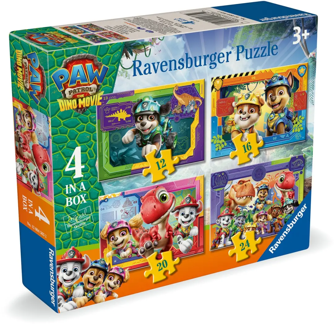 Ravensburger Paw Patrol 3 Dino Movie Puzzel - 4 in 1 - afbeelding 2 van 6