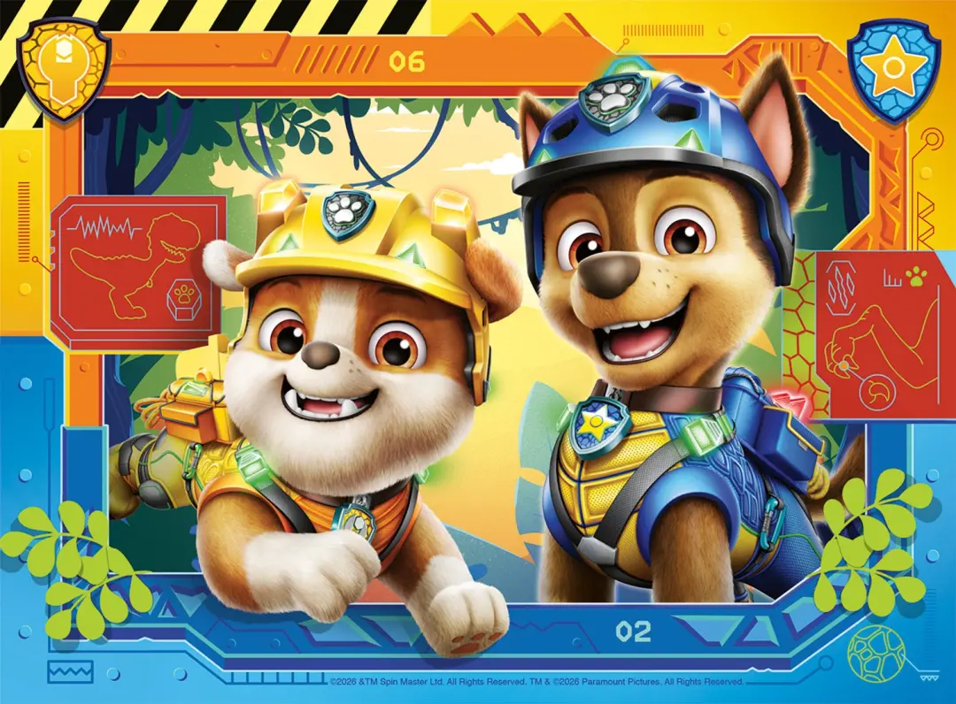 Ravensburger Paw Patrol 3 Dino Movie Puzzel - 4 in 1 - afbeelding 5 van 6