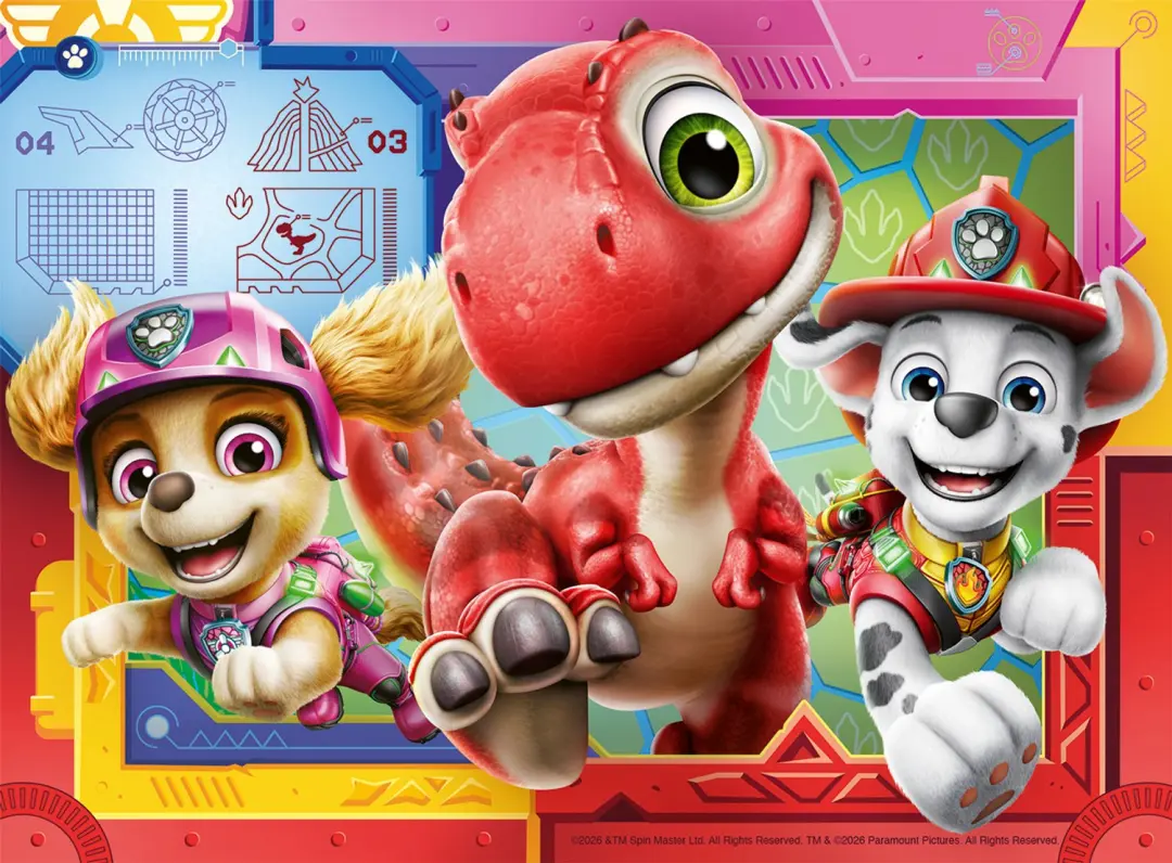 Ravensburger Paw Patrol 3 Dino Movie Puzzel - 4 in 1 - afbeelding 3 van 6