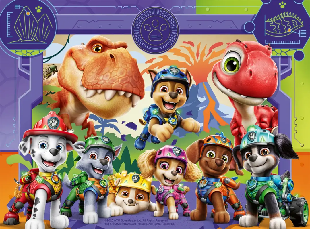 Ravensburger Paw Patrol 3 Dino Movie Puzzel - 4 in 1 - afbeelding 4 van 6