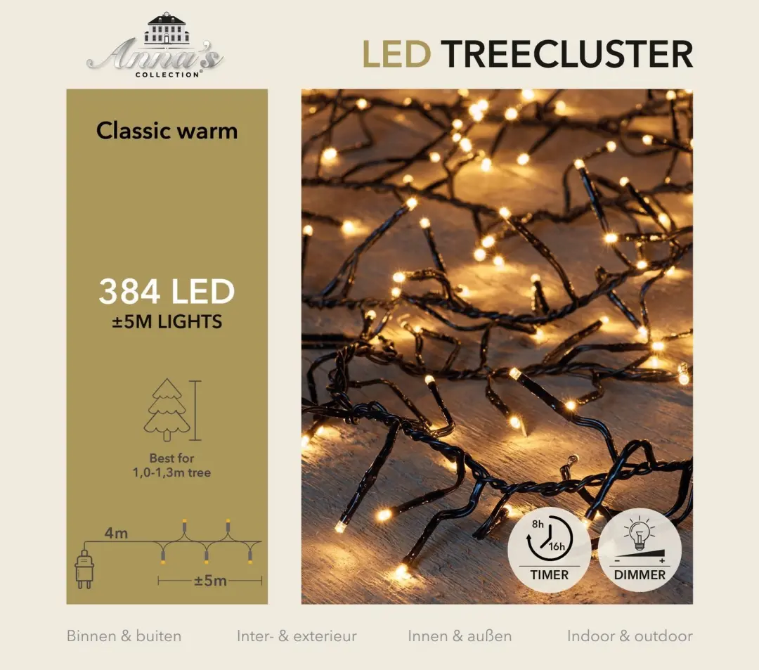Anna's Collection Treeclusterverlichting 384 LED - 5 meter - afbeelding 2 van 4