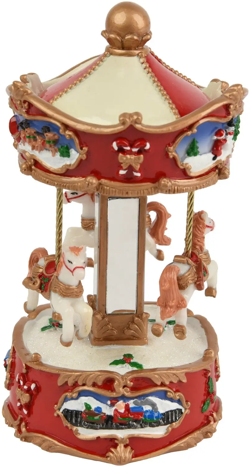 Decoris Muziekdoos Polyresin Carousel