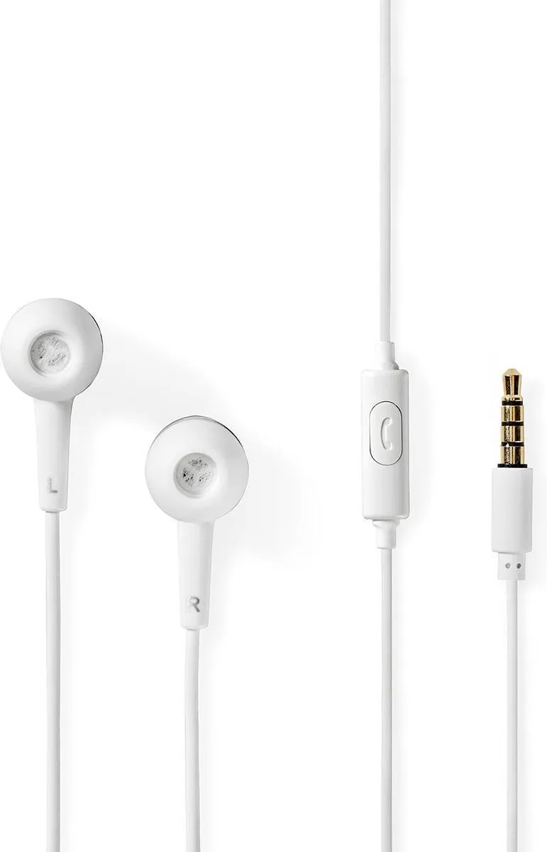 Nedis HPWD2020WT Bedrade Koptelefoon - 1,2m - Wit