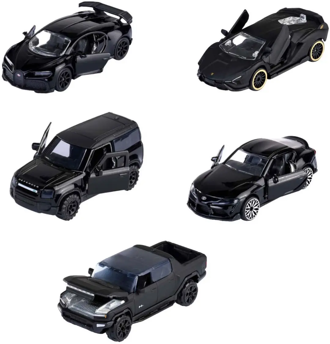 Majorette Black Edition Speelgoedauto Set - 5-delig - afbeelding 2 van 5