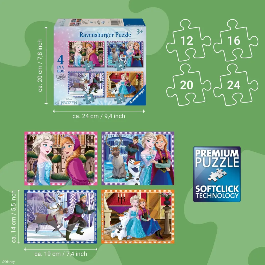 Ravensburger Disney Frozen 4-in-1 Puzzelset - 12/16/20/24 - afbeelding 3 van 6
