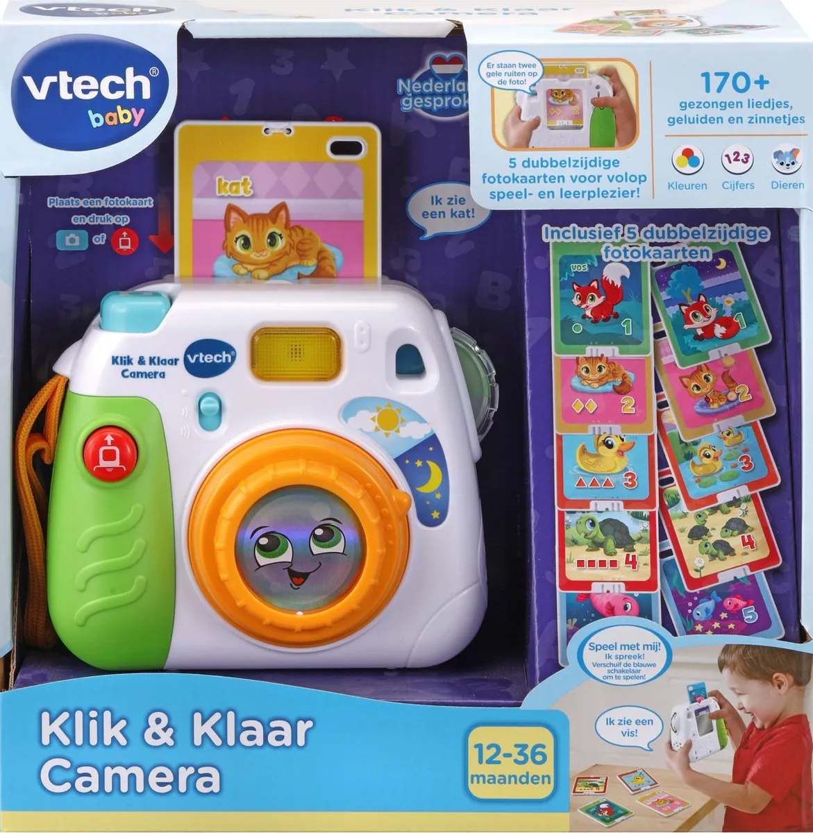 VTech Baby Klik & Klaar Camera 580612223 - Educatief Speelgoed - Multikleuren