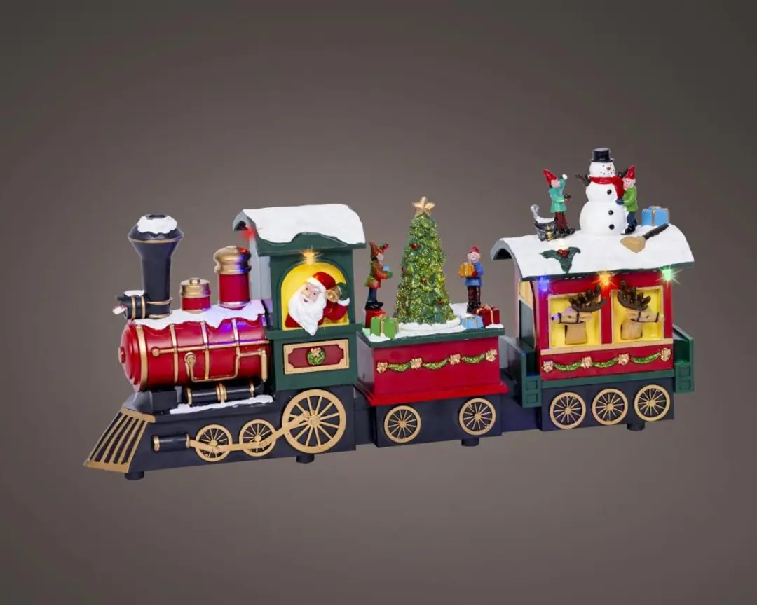 Lumineo LED Kersttrein Meerkleurig 8,5 x 38 x 17,5cm
