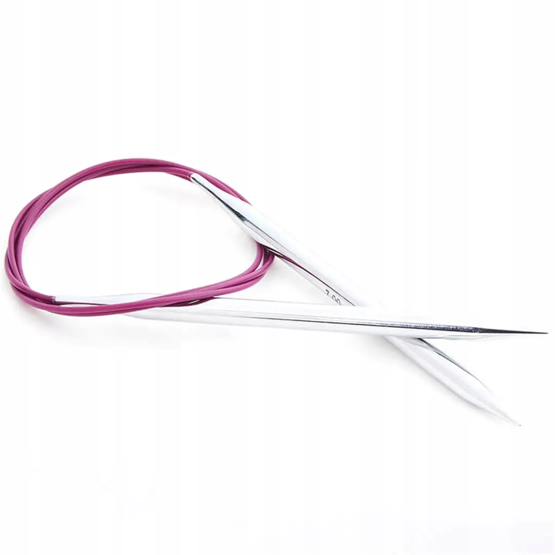 Merkloze metalen breinaalden met kabel, 120 cm, 15 mm dik