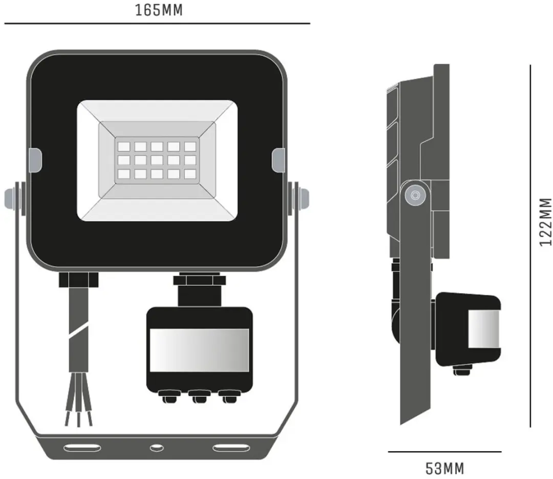 LEDVANCE LED Floodlight Sensor 20W - 4000K - IP65 - Zwart - afbeelding 3 van 6