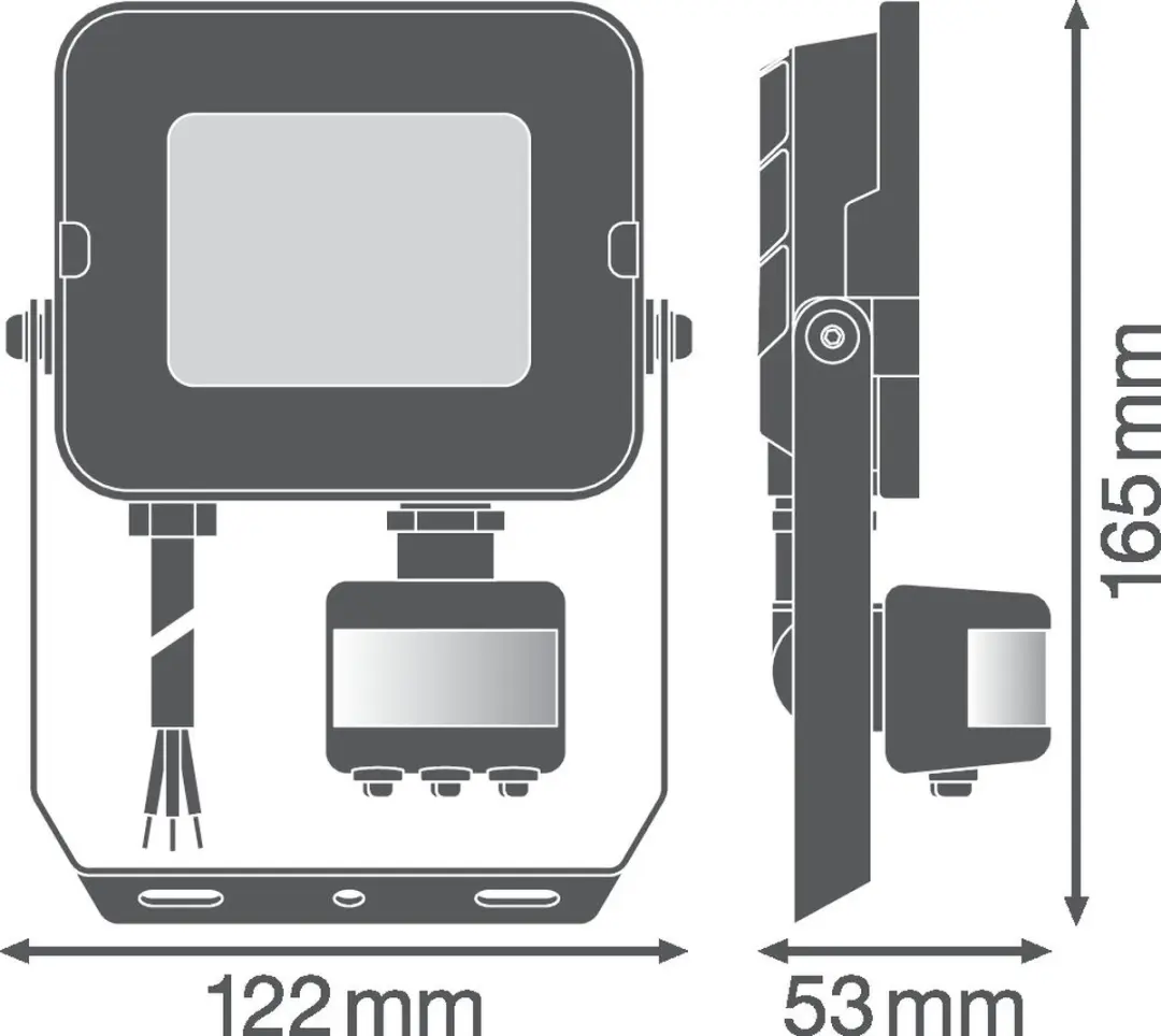 LEDVANCE LED Floodlight Sensor 20W - 4000K - IP65 - Zwart - afbeelding 5 van 6