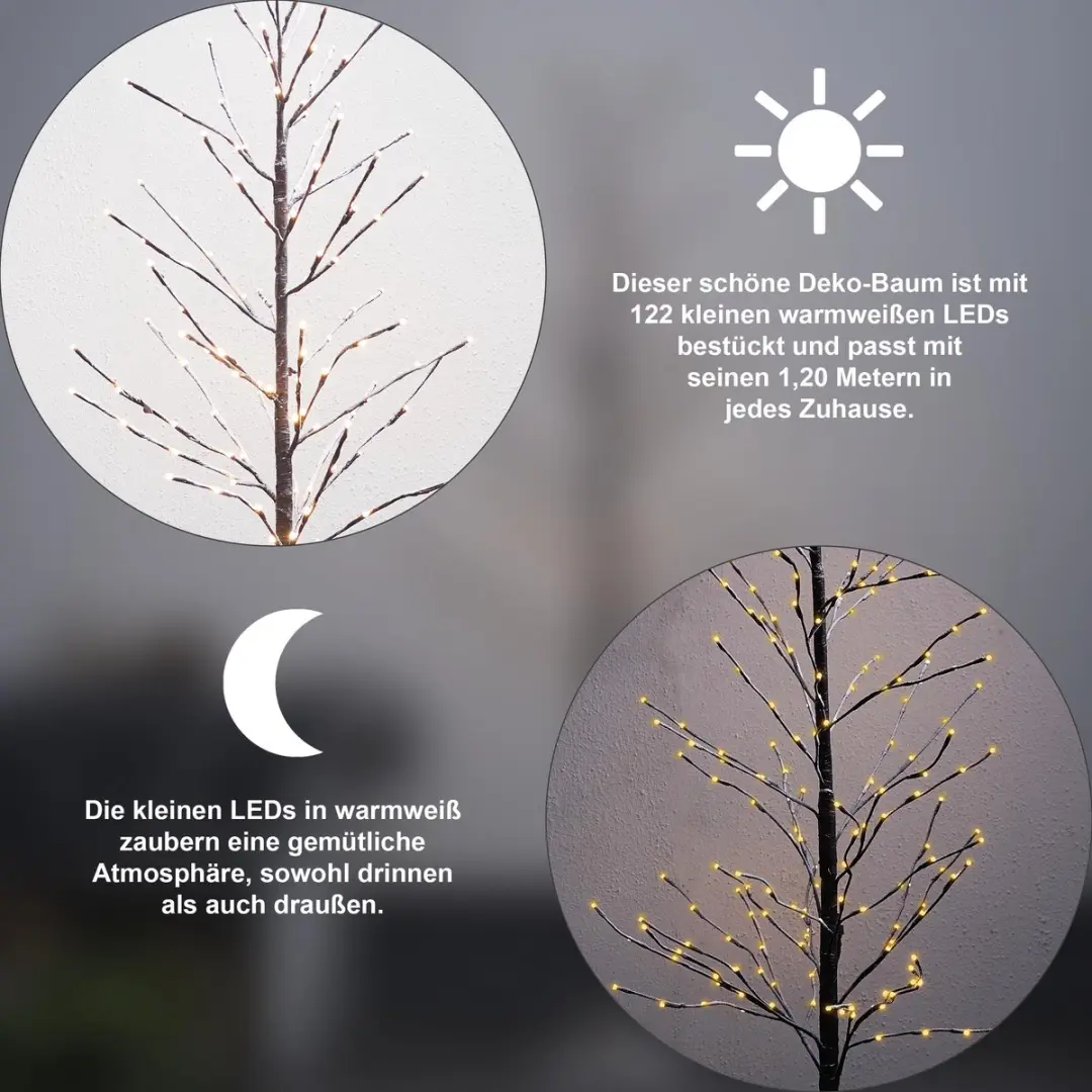 Star Trading Tobby Kerstboom LED 120cm - Bruin - afbeelding 6 van 6