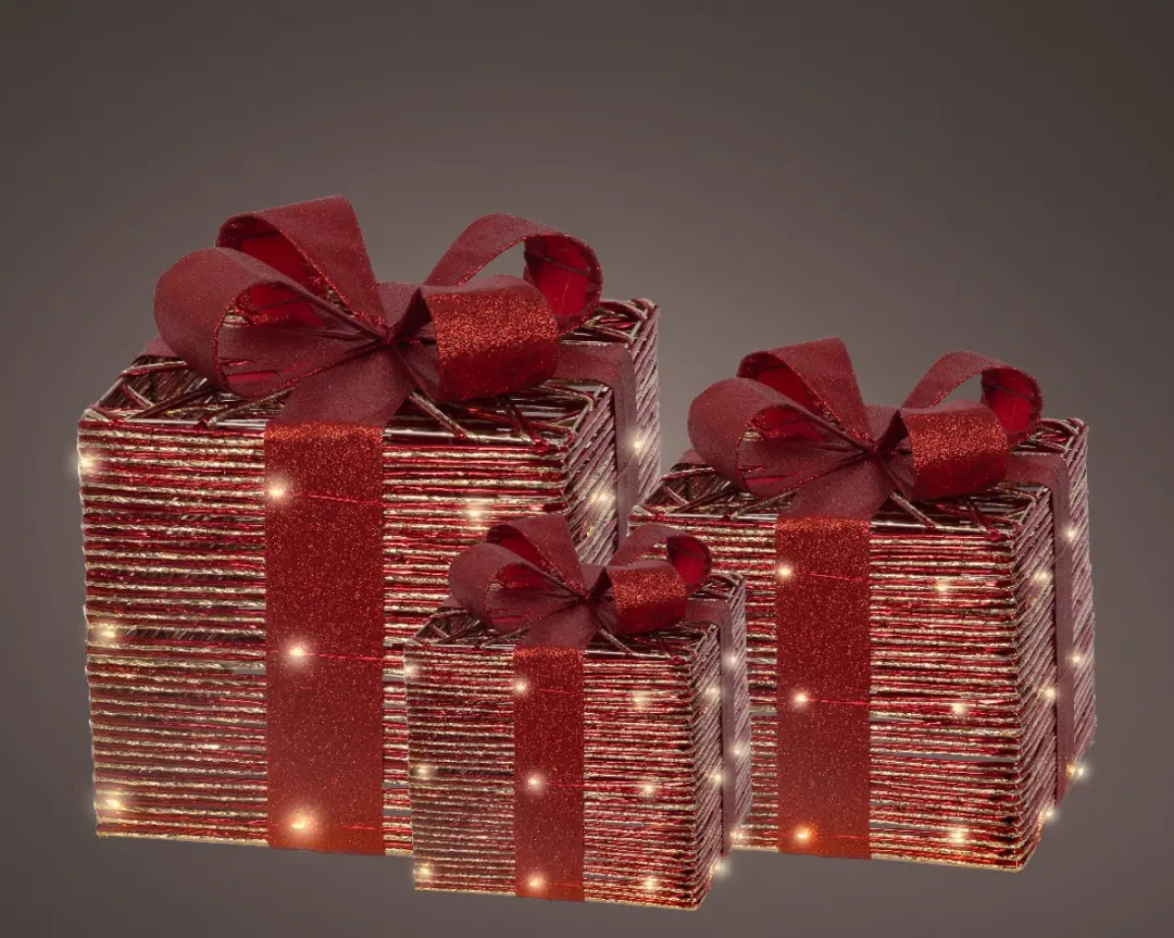 Rode LED-cadeauset met timer