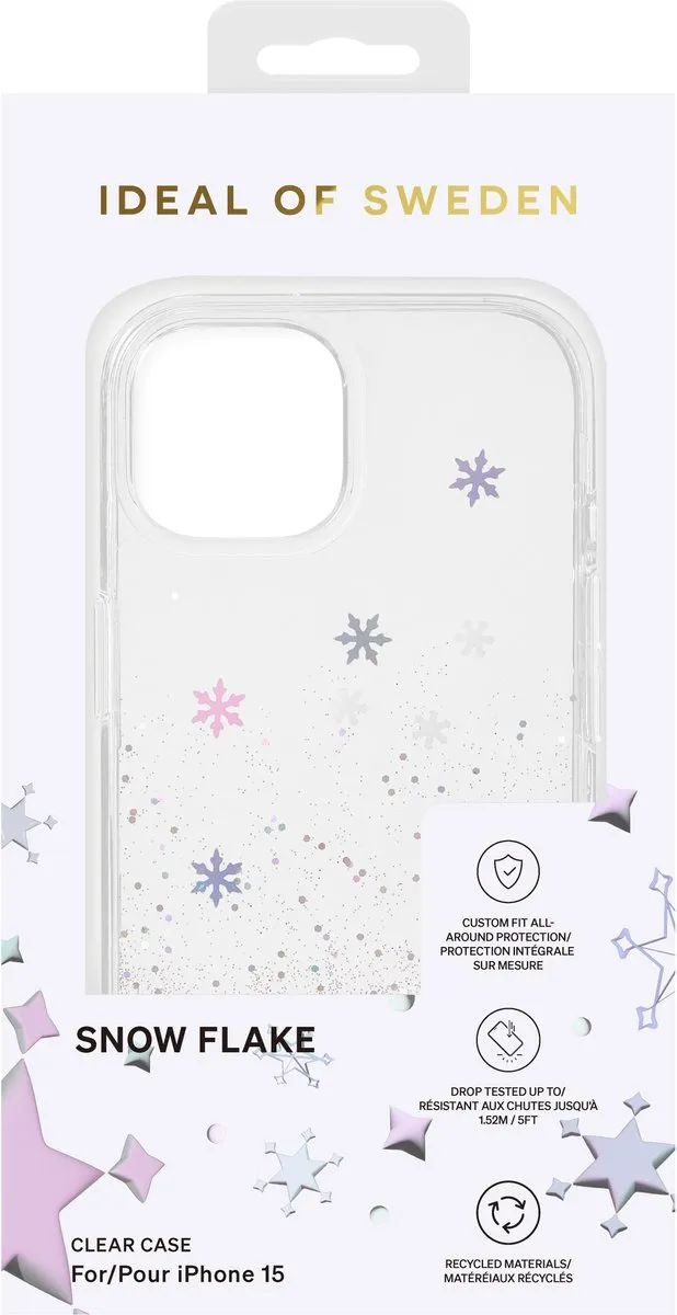 iDeal of Sweden Clear Case Limited Snow Flake - iPhone 13/14/15/16E - afbeelding 4 van 5