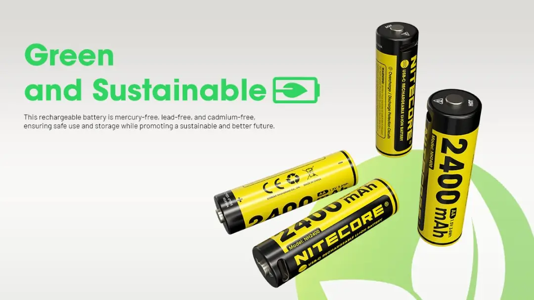 Nitecore NH2400 Oplaadbare AA batterij - 2400mAh - 4 stuks - afbeelding 5 van 6