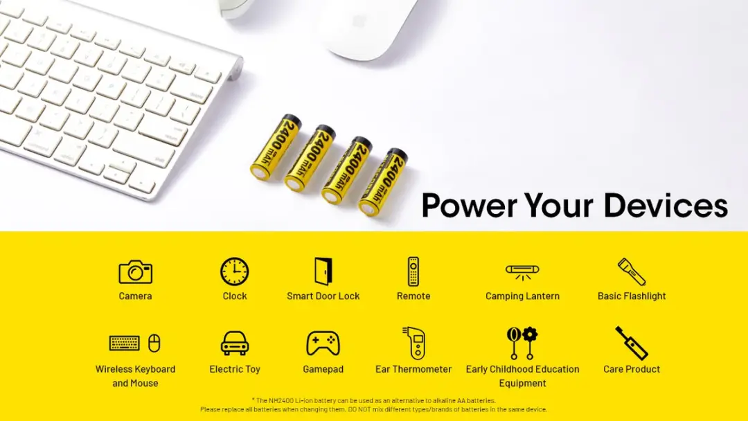 Nitecore NH2400 Oplaadbare AA batterij - 2400mAh - 4 stuks - afbeelding 3 van 6