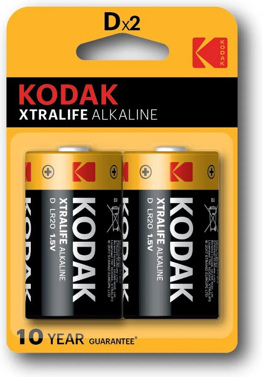 Kodak Xtralife Alkaline D LR20 Batterijen - 2 Stuks - afbeelding 5 van 6