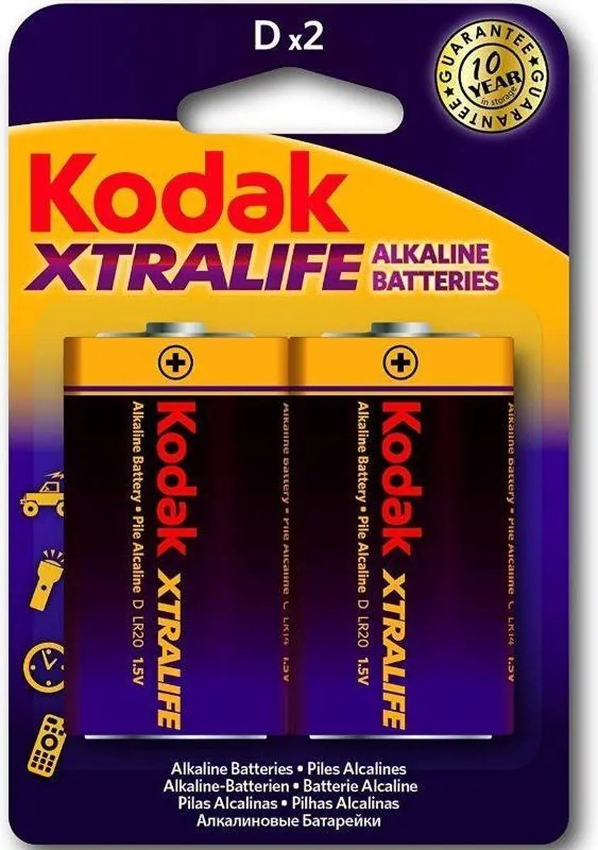 Kodak Xtralife Alkaline D LR20 Batterijen