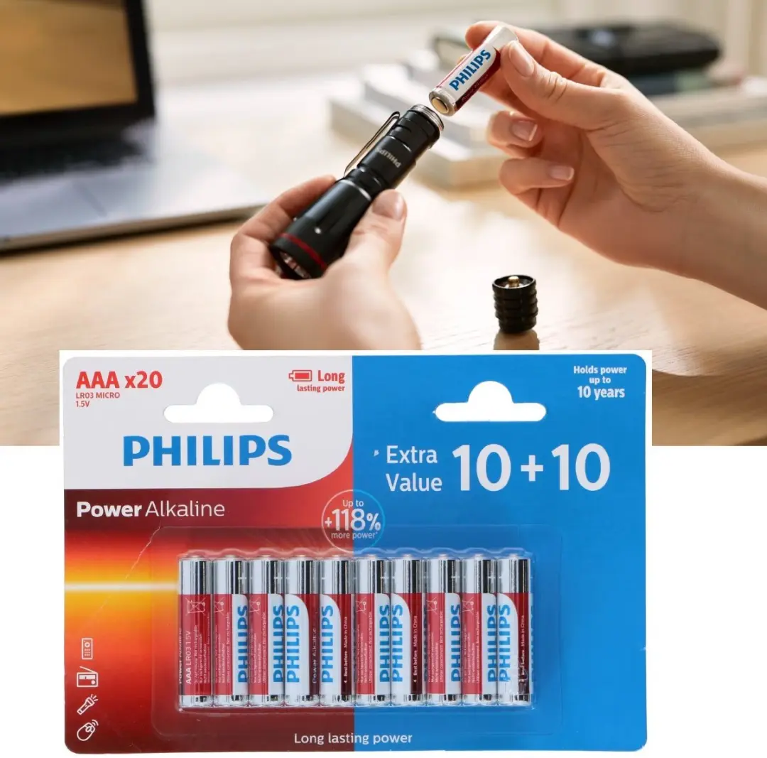 Philips AAA Alkaline Batterijen LR03 - 20 Stuks - afbeelding 4 van 6